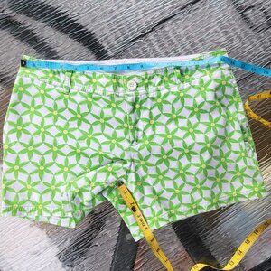 Lilly Pulitzer Womens Shorts Size 4 Green & White